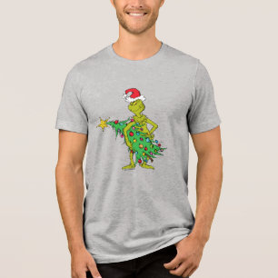Klassieke Grinch   Naughty Tri-Blend Shirt