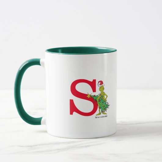 Klassieke Grinch | Ondeugend monogram S Mok (Links)