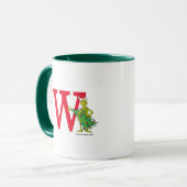 Klassieke Grinch | Ondeugend Monogram W Mok (Voorkant links)
