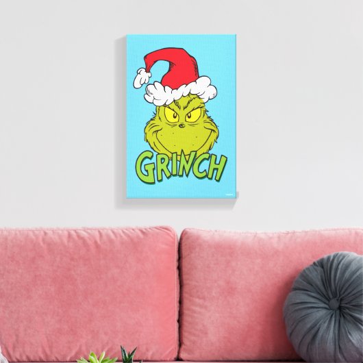 Klassieke Grinch | Ondeugend of Nice Canvas Afdruk (Insitu (Woonkamer))