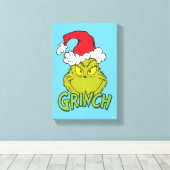 Klassieke Grinch | Ondeugend of Nice Canvas Afdruk (Insitu (Houten vloer))