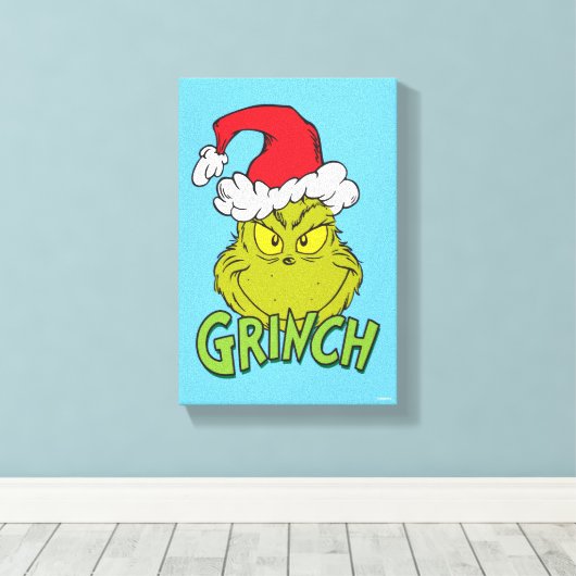 Klassieke Grinch | Ondeugend of Nice Canvas Afdruk (Insitu (Houten vloer))