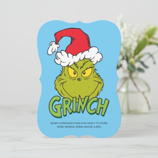 Klassieke Grinch | Ondeugend of Nice Feestdagenkaart (Staand voorkant)