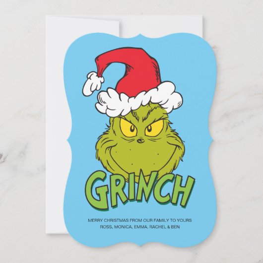 Klassieke Grinch | Ondeugend of Nice Feestdagenkaart (Voorkant)