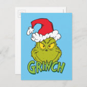 Klassieke Grinch | Ondeugend of Nice Feestdagenkaart (Voorkant / Achterkant)