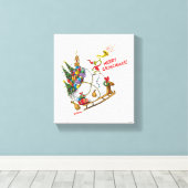 Klassieke Grinch | Prettig Grinchfeest! Canvas Afdruk (Insitu (Houten vloer))