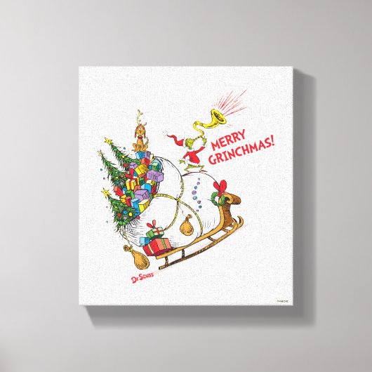 Klassieke Grinch | Prettig Grinchfeest! Canvas Afdruk (Voorkant)