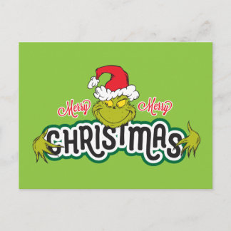 Klassieke Grinch | Prettig Kerstfeest Feestdagenkaart