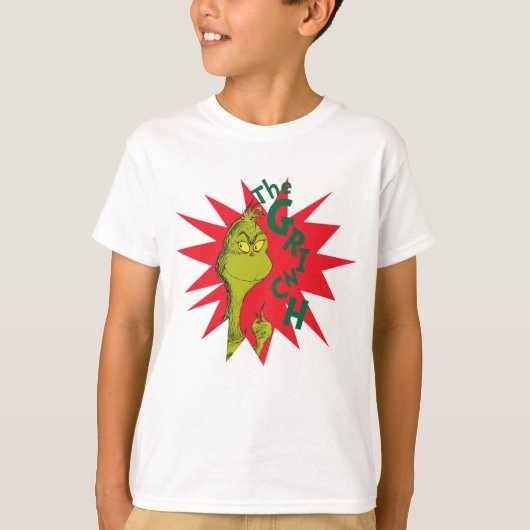 Klassieke Grinch | Red Starburst T-shirt (Voorkant)