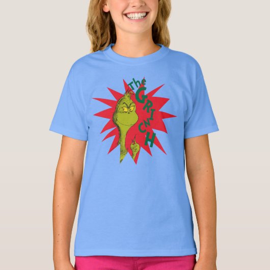 Klassieke Grinch | Red Starburst T-shirt (Voorkant)