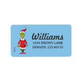 Klassieke Grinch | Santa Claus Etiket (Voorkant)