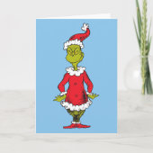 Klassieke Grinch | Santa Claus Feestdagen Kaart (Voorkant)