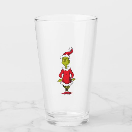 Klassieke Grinch | Santa Claus Glas (Voorkant)