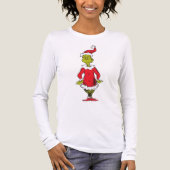 Klassieke Grinch | Santa Claus Tri-Blend Shirt (Voorkant volledig)