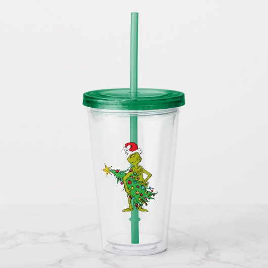 Klassieke Grinch | Stout Acryl Drinkbeker (Voorkant)