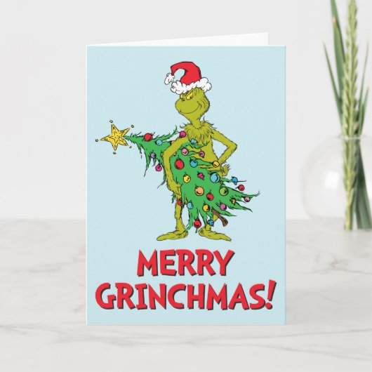 Klassieke Grinch | Stout Feestdagen Kaart (Voorkant)