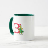 Klassieke Grinch | Stout Monogram B Mok (Voorkant links)