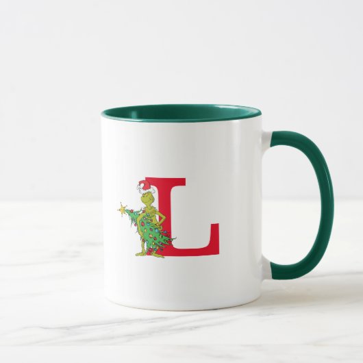 Klassieke Grinch | Stout Monogram L Mok (Rechts)