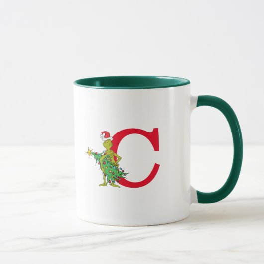 Klassieke Grinch | Stout Monogram Mok (Rechts)
