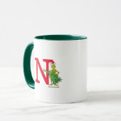 Klassieke Grinch | Stout Monogram N Mok (Voorkant links)