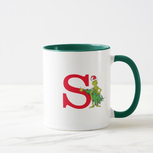 Klassieke Grinch | Stout Monogram S Mok (Rechts)