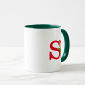 Klassieke Grinch | Stout Monogram S Mok (Voorkant rechts)