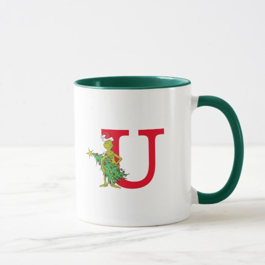Klassieke Grinch | Stout Monogram U Mok (Rechts)