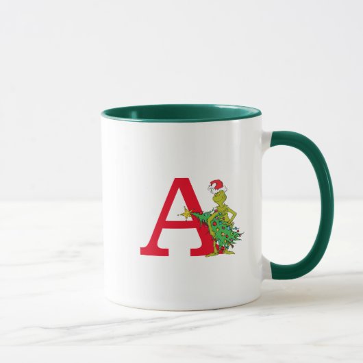 Klassieke Grinch | Stoute Monogram A Mok (Rechts)