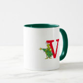 Klassieke Grinch | Stoute Monogram V Mok (Voorkant rechts)