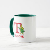 Klassieke Grinch | Stoute naam & monogram T Mok (Voorkant links)