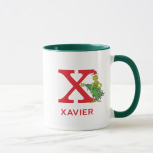 Klassieke Grinch Stoute naam & monogram X Mok