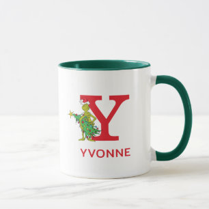 Klassieke Grinch Stoute Naam & Monogram Y Mok