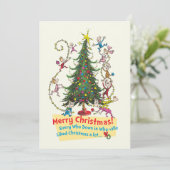 Klassieke Grinch | Vrolijk kerstfeest! Feestdagenkaart (Staand voorkant)