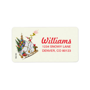 Klassieke Grinch Vrolijke Grinchmas! Etiket