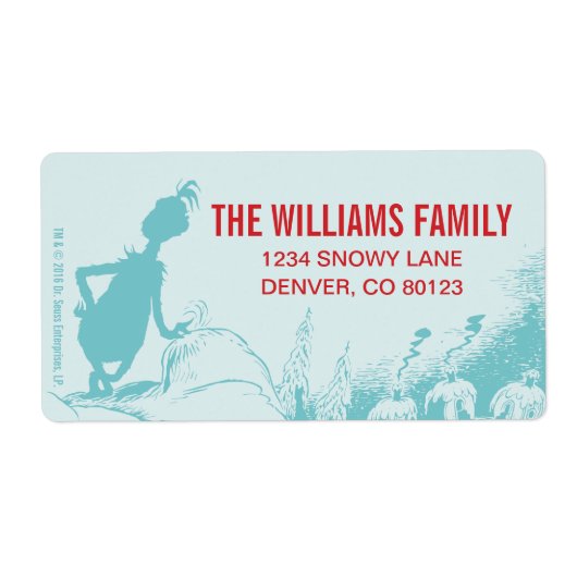 Klassieke Grinch | Vrolijke Grinchmas! Etiket (Voorkant)