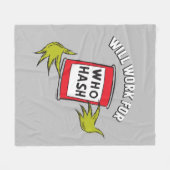 Klassieke Grinch | Werkt voor Who Hash Quote Fleece Deken (Voorkant (Horizontaal))