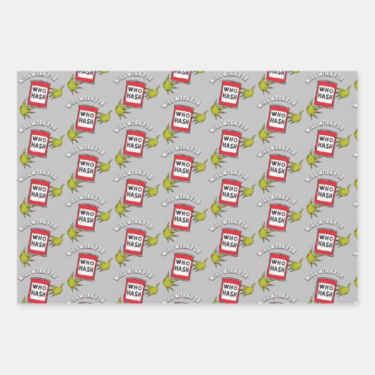 Klassieke Grinch | Werkt voor Who Hash Quote Inpakpapier Vel (Voorkant 2)