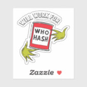 Klassieke Grinch | Werkt voor Who Hash Quote Sticker (Vel)