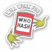 Klassieke Grinch | Werkt voor Who Hash Quote Sticker (Voorkant)