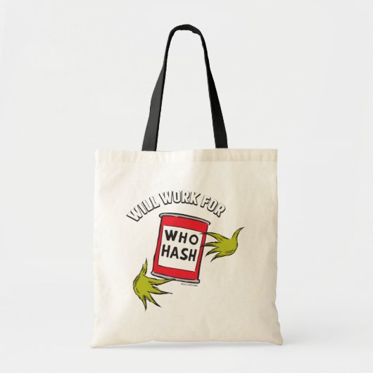 Klassieke Grinch | Werkt voor Who Hash Quote Tote Bag (Voorkant)