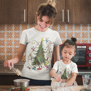 Klassieke Grinch   Whoville Kerstboom Tri-Blend Shirt