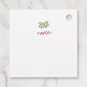Klassieke groen & citrus monogram Kerstmis Bedankjes Labels (Achterkant)