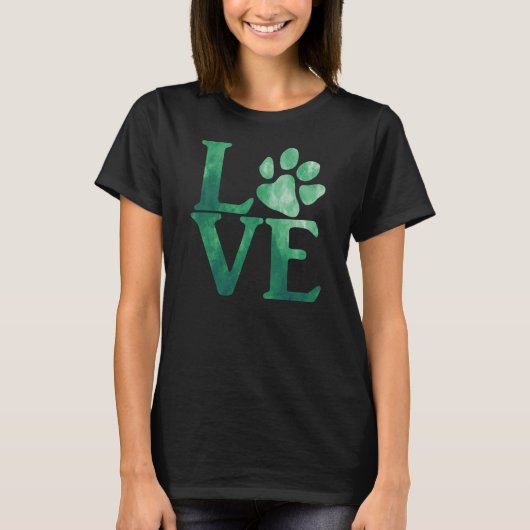 Klassieke Groen Liefde T-shirt (Voorkant)