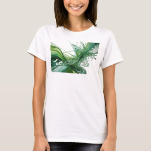 Klassieke groene ABSTRACTE KUNST Artistiek motief T-shirt