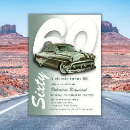 Klassieke groene auto wordt 60 jaar kaart