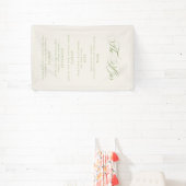 Klassieke groene bar menu trouw receptie decoratie spandoek (Insitu)