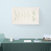 Klassieke groene bar menu trouw receptie decoratie spandoek (Beurs)