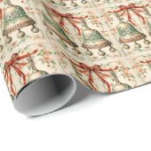 Klassieke groene bel, goud, rode boog Jingle Bells Cadeaupapier (Rol Hoek)