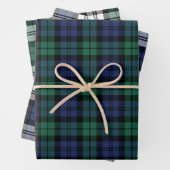 Klassieke groene blauwe zwarte toneelspeelster inpakpapier vel (In situ)