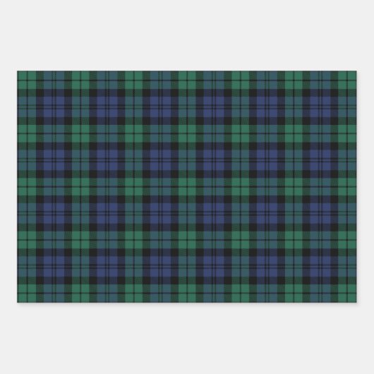 Klassieke groene blauwe zwarte toneelspeelster inpakpapier vel (Voorkant)